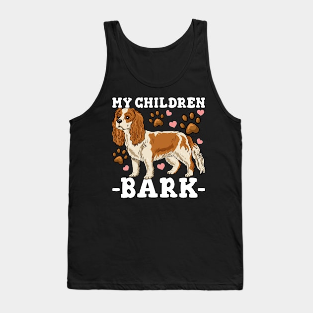 Cavalier King Charles Dog Mom Dog Dad Tank Top by KAWAIITEE